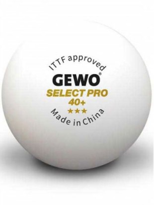 Žogice za namizni tenis GEWO Select Pro 40+ *** - 3 žogice