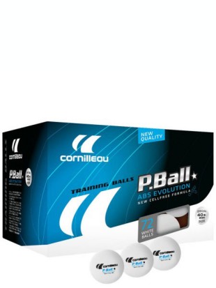 Žogice za namizni tenis Cornilleau P-BALL ABS Training* x72 bele