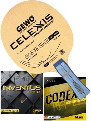 Kompletni lopar GEWO: Celexxis Fortissimo Carbon OFF z Inventus in CodeXX SS